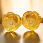 Boucles Citrine Fleurs Argent 925 (s)