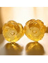 Boucles Citrine Fleurs Argent 925 (s)