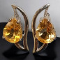 Boucles Citrine Gouttes facettées Argent 925 (s)