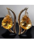 Boucles Citrine Gouttes facettées Argent 925 (s)