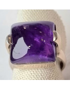 Bague améthyste argent 925 taille 60