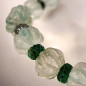 Collier Aigue marine Tourmaline verte et indigolite facettées fermoir plaqué or (s)