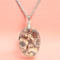 Pendentif Jaspe Oiseau Ovale sur chaîne (s)
