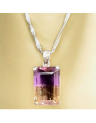 Pendentif Amétrine sur chaîne Argent 925 (s)