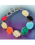 Bracelet Bakélite Roses multicolores Acier inox (s)