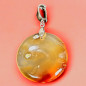 Pendentif Cornaline Rond avec bélière (s)