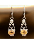 Boucles Citrine facettée Ovale Argent 925 (s)