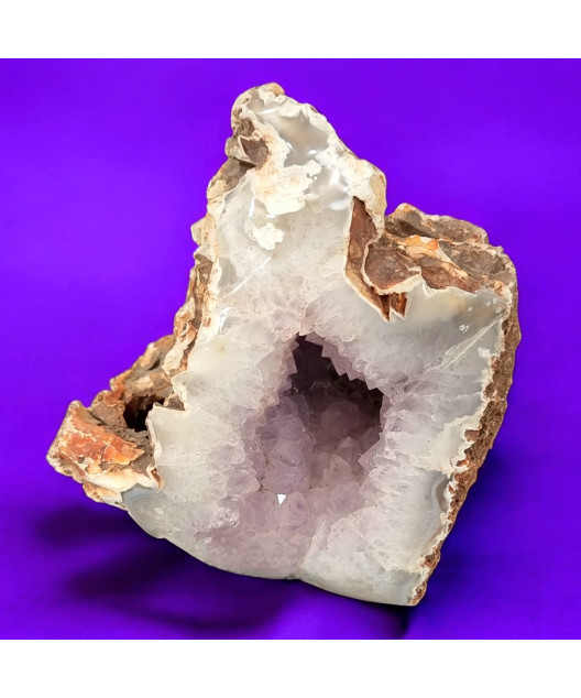 Pierre brute Améthyste et Agate Brute avec cavité (trou) naturelle 1694g (s)