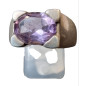 Bague améthyste argent 925 taille 54