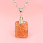 Pendentif Pierre de soleil Rectangle sur chaîne (s)