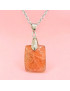 Pendentif Pierre de soleil Rectangle sur chaîne (s)