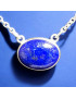 Pendentif Lapis-lazuli Ovale Argent 925 sur chaîne (s)