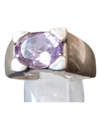 Bague améthyste argent 925 taille 54