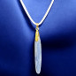 Pendentif Cyanite bleue Bélière dorée avec cordon réglable (s)