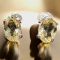Boucles Béryl Héliodore facetté Argent 925 (s)