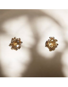 Boucles Citrine facettées Argent 925 (s)