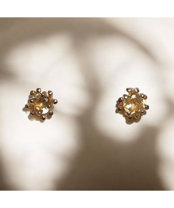 Boucles Citrine facettées...