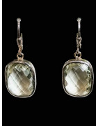 Boucles Citrine Citron facettées Argent 925 (s)