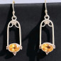 Boucles Citrine facettée Argent 925 (s)