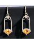 Boucles Citrine facettée Argent 925 (s)