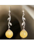 Boucles Œil de tigre doré Boules Argent 925