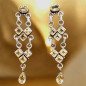 Boucles Citrine Pendants facettées Argent 925 (s)