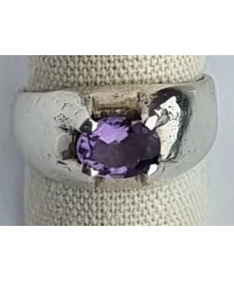 Bague améthyste argent 925 taille 58
