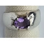 Bague améthyste argent 925 taille 58