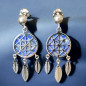 Boucles Lapis-lazuli Attrape cœur Acier inox (s)