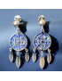 Boucles Lapis-lazuli Attrape cœur Acier inox (s)