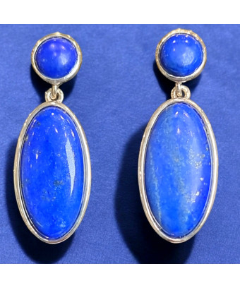 Boucles Lapis-lazuli Ovales...