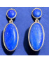 Boucles Lapis-lazuli Ovales Argent 925 (s)