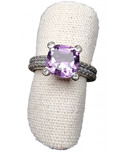 Bague améthyste argent 925 taille 55