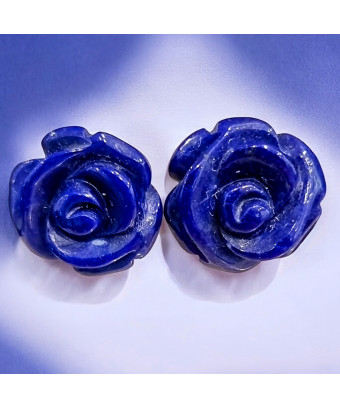 Boucles Lapis-lazuli Fleurs...