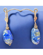 Boucles Lapis-lazuli Métal argenté (s)