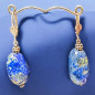 Boucles Lapis-lazuli Métal argenté (s)