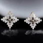 Boucles Zirconium Fleur à Clips (s)