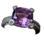 Bague améthyste argent 925 taille 55