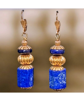Boucles Lapis-lazuli Plaquées or (s)