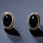 Boucles Onyx Ovales Argent 925 (s)
