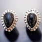 Boucles Onyx Gouttes Argent 925 (s)
