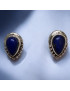 Boucles Lapis-lazuli Gouttes Argent 925 (s)