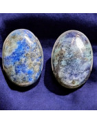 Boucles Lapis-lazuli cabochons à clips (s)