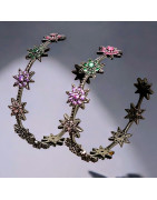 Boucles Swarovski Soleils multicolores (s)