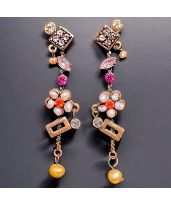 Boucles Swarovski et Perles Fantaisie (s)