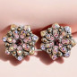 Boucles Swarovski Fleurs à Clips (s)