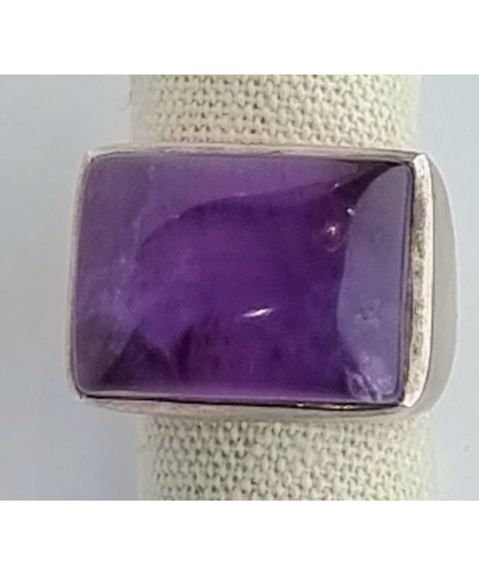 Bague améthyste argent 925 taille 51