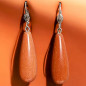 Boucles Pierre de soleil Gouttes Métal argenté (s)