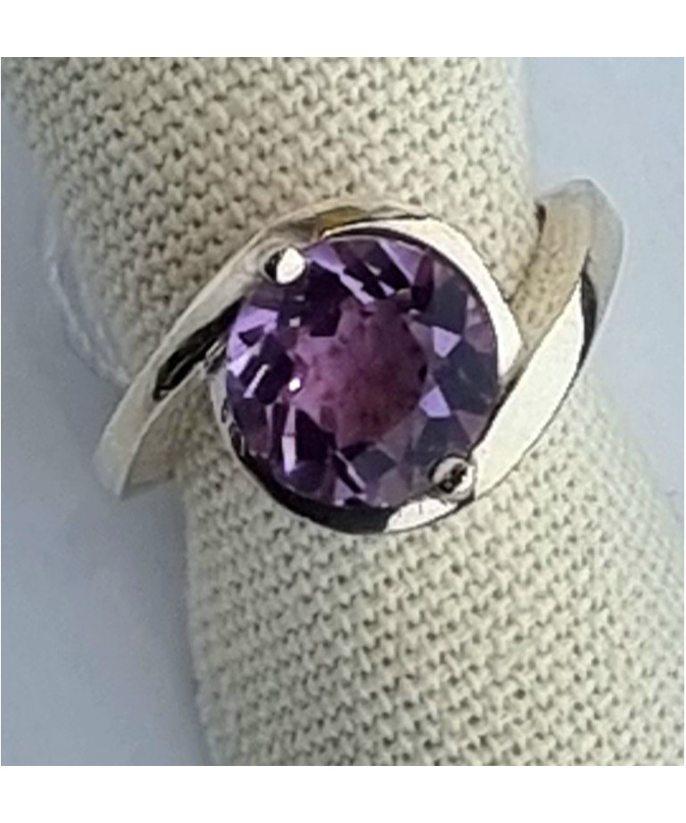 Bague améthyste argent 925 taille 50