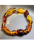 Bracelet Ambre Jaune et Cognac (s)